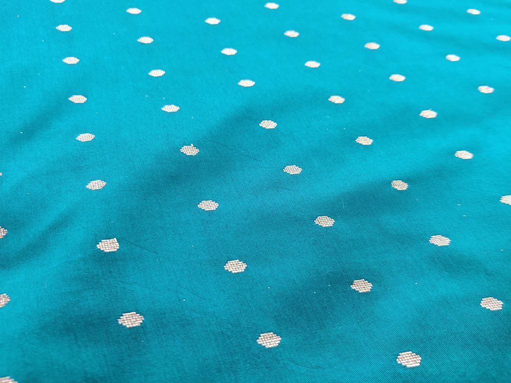 bottle-green-taffeta-silk-fabric-with-golden-banarsi-butis