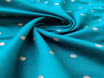 bottle-green-taffeta-silk-fabric-with-golden-banarsi-butis