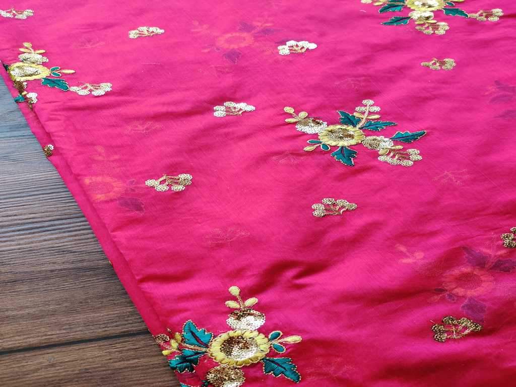 bright-pink-chanderi-with-sequins-thread-embroidery