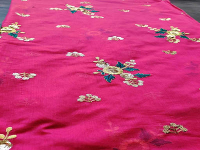 bright-pink-chanderi-with-sequins-thread-embroidery