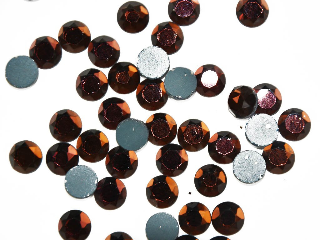 brown-circular-faceted-glass-stones
