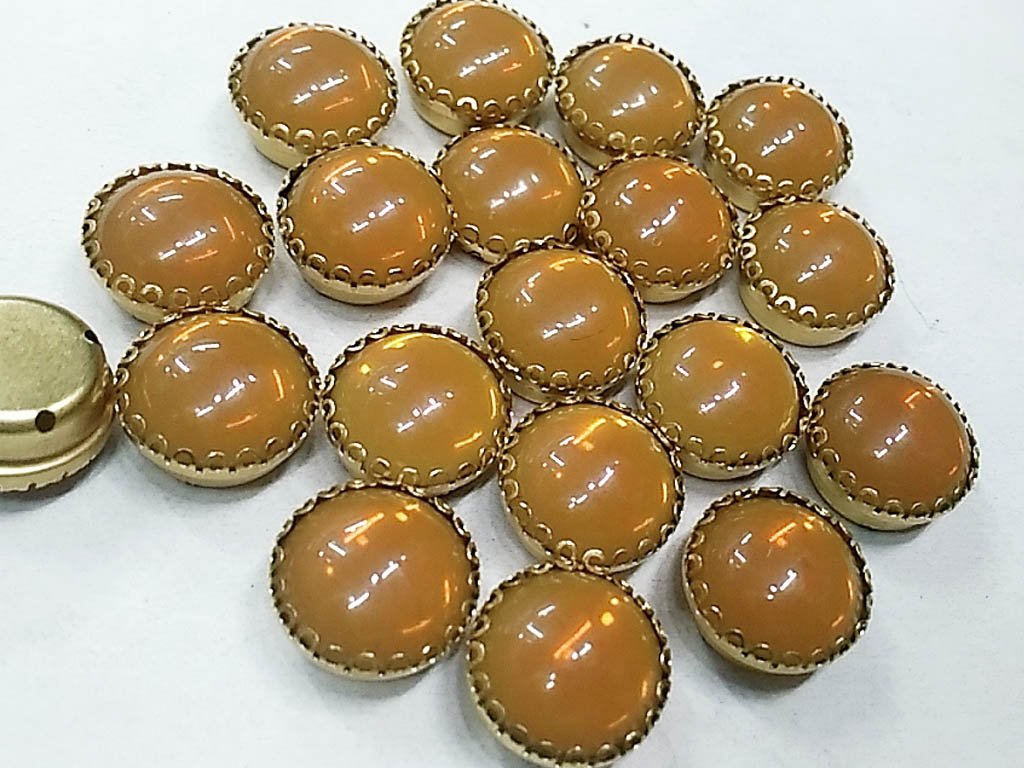 brown-circular-plastic-stones-with-catcher-12-mm