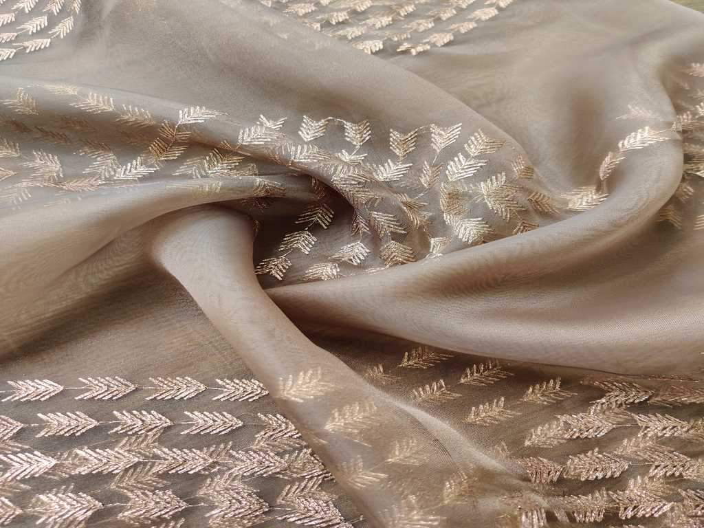 brown-organza-fabric-with-rose-gold-embroidery