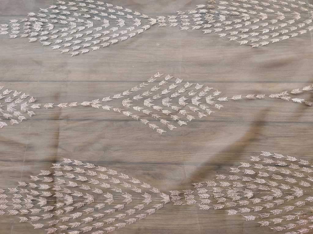 brown-organza-fabric-with-rose-gold-embroidery