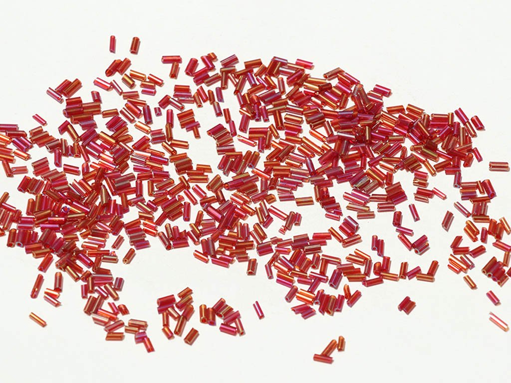 red-transparent-rainbow-pipe-bugle-glass-seed-beads