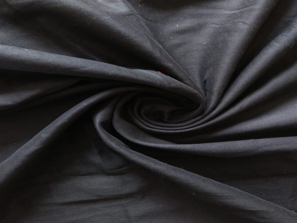 Black Cotton Voile Fabric | The Design Cart (4308474167365)