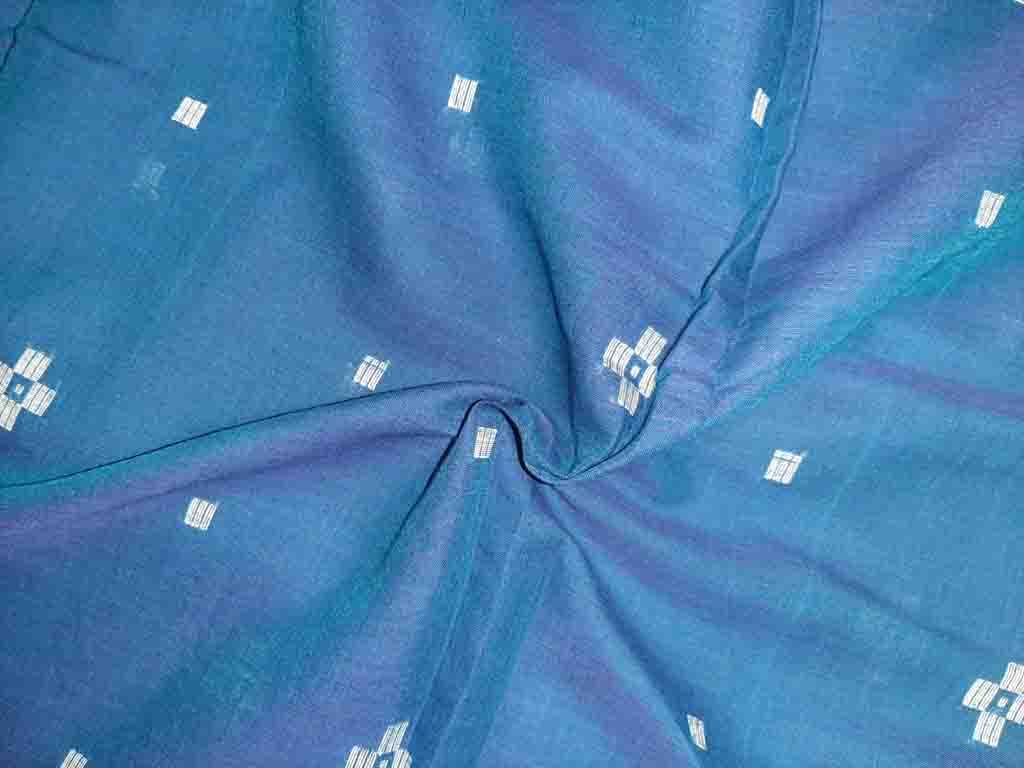 cotton-blue-colour-jamdani-fabric