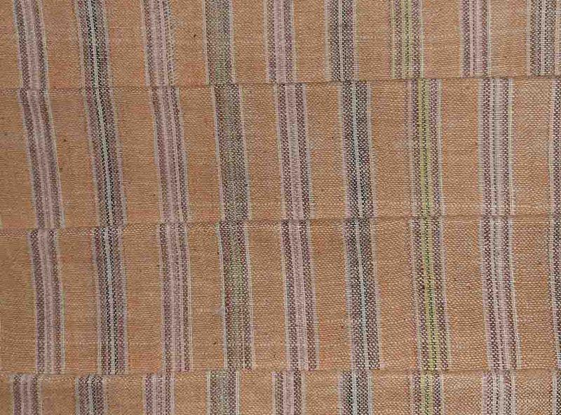 carrot-maroon-white-colour-stripes-handloom-cotton-fabric