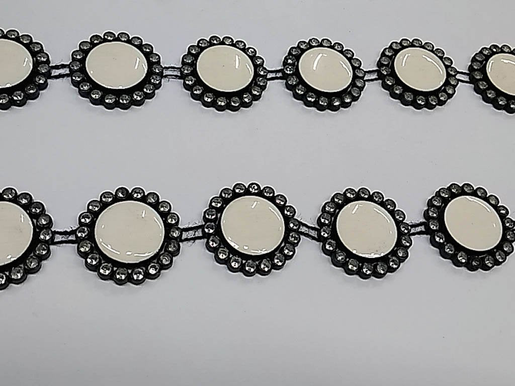 cream-circular-stone-studded-plastic-lace-with-enamel-fill-26-mm