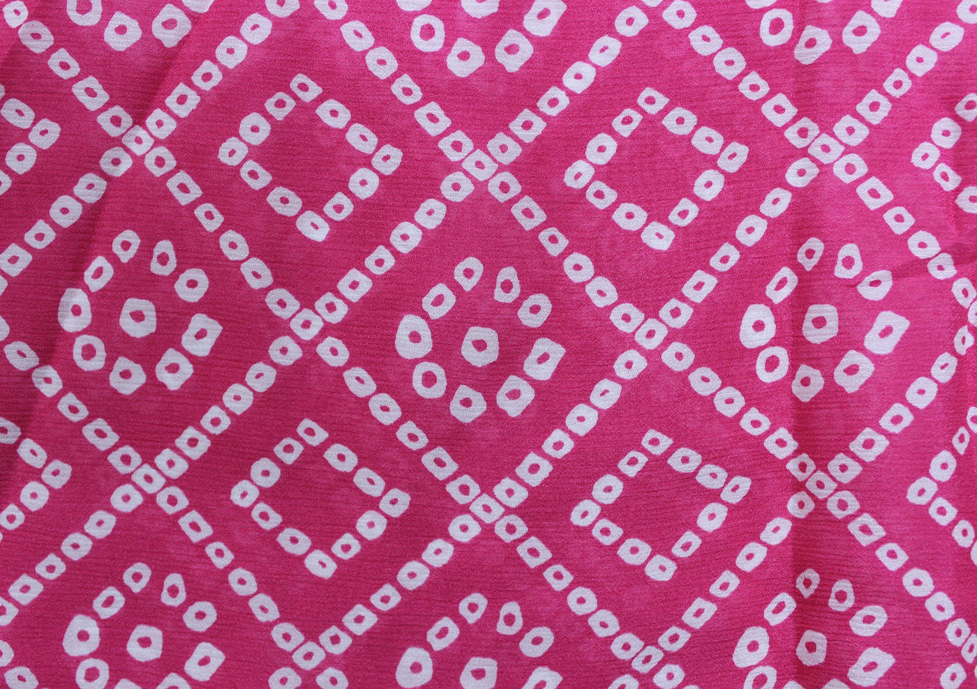 Pink Traditional Digital Printed Viscose Chinon Fabric