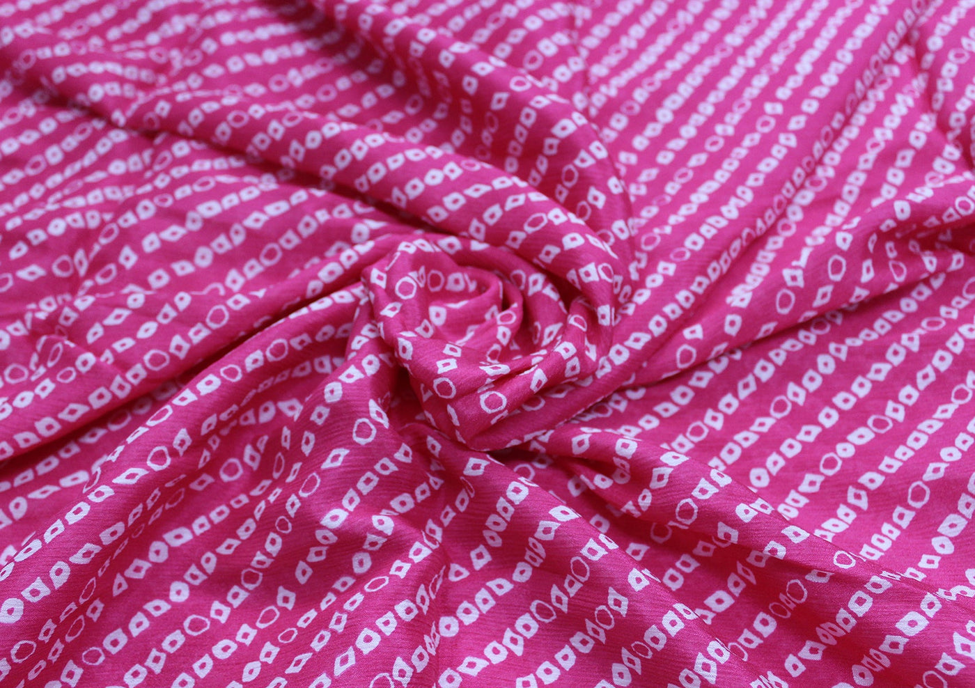 Pink Stripes Viscose Chinon Digital Printed Fabric