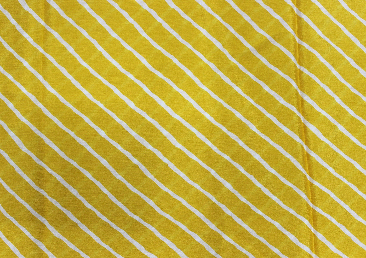 Yellow Stripes Viscose Chinon Digital Printed Fabric