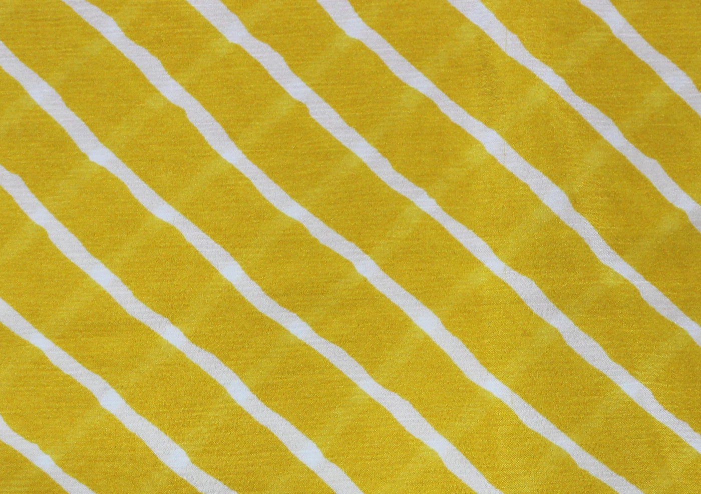 Yellow Stripes Viscose Chinon Digital Printed Fabric