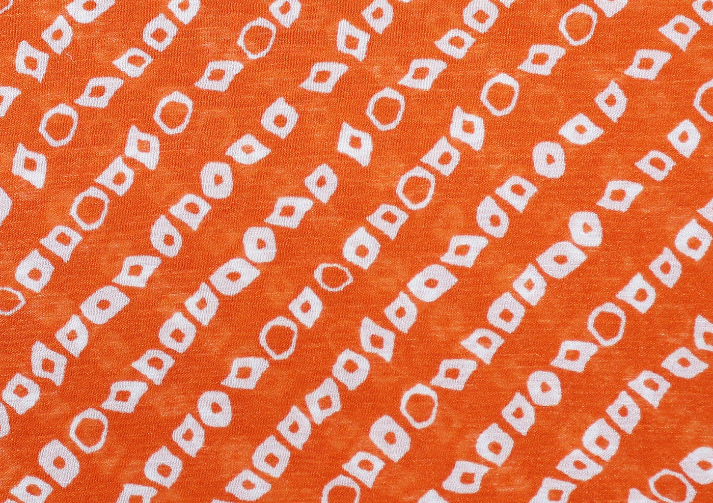 Orange Stripes Viscose Chinon Digital Printed Fabric