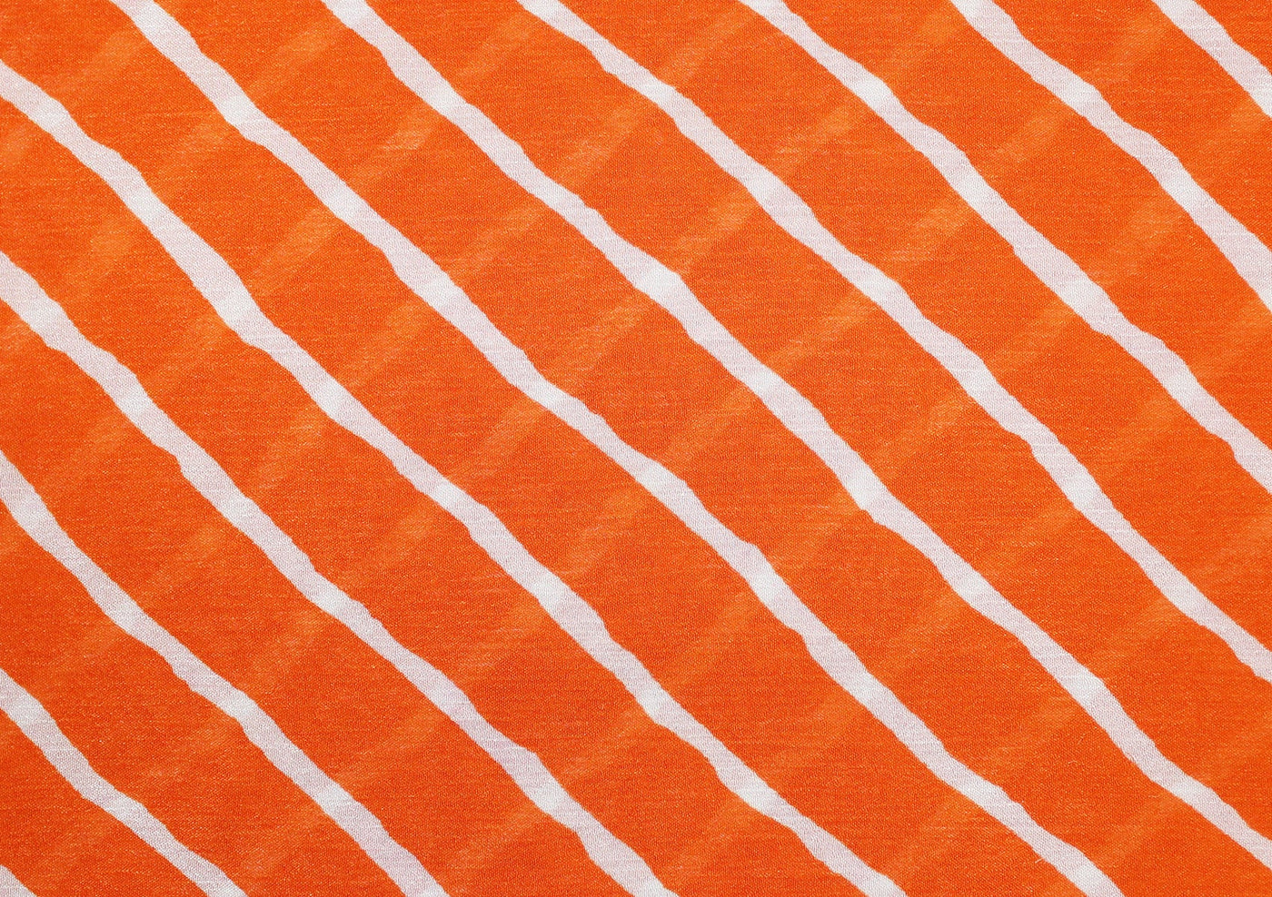 Orange Stripes Viscose Chinon Digital Printed Fabric