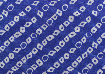 Blue Stripes Viscose Chinon Digital Printed Fabric