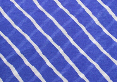 Blue Stripes Viscose Chinon Stripes Digital Printed Fabric