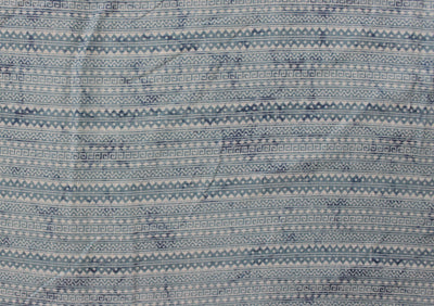 Blue Traditional Digital Printed Cotton Slub Fabric