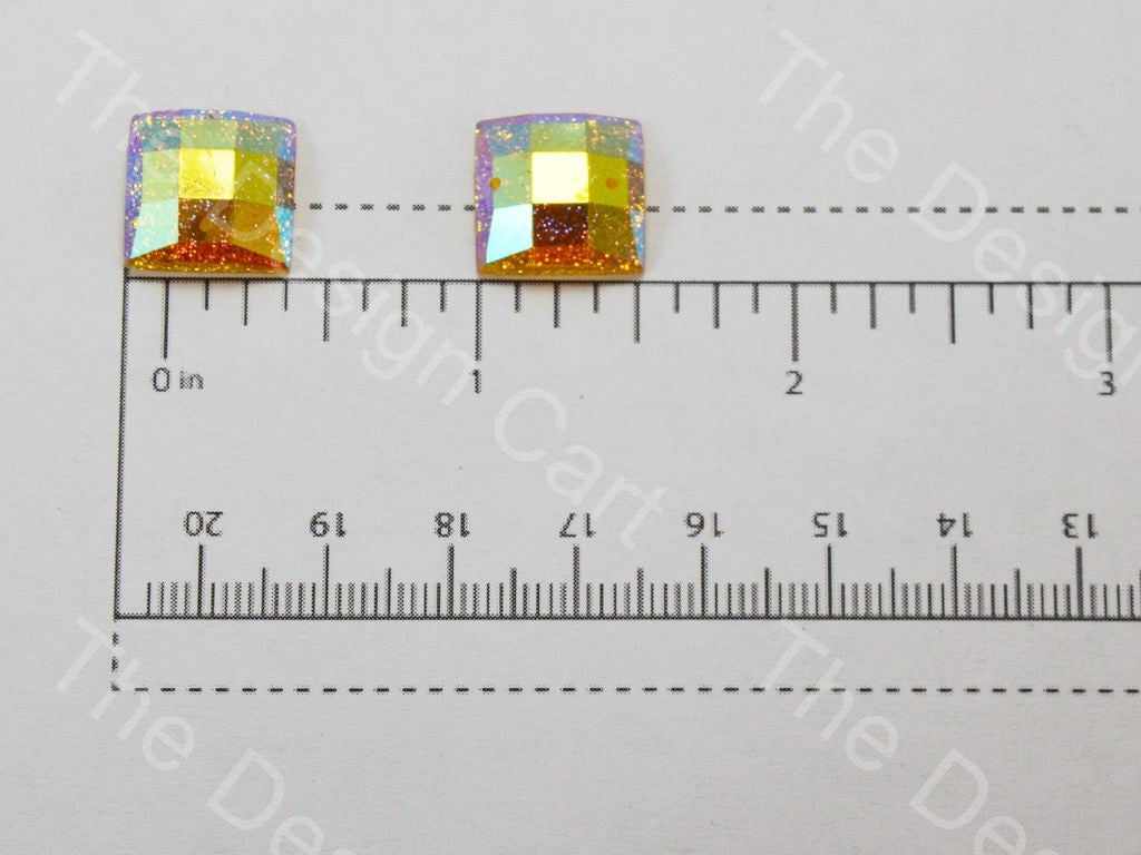 Faceted Rainbow Yellow Square Acrylic Stones | The Design Cart (1496940380194)