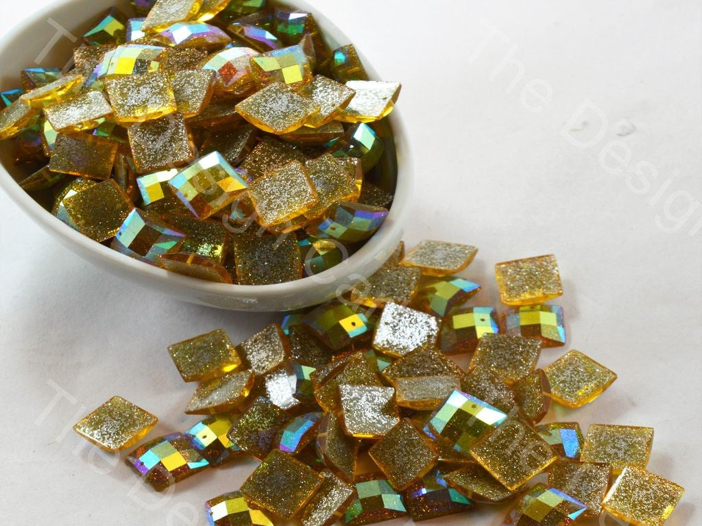 Faceted Rainbow Yellow Square Acrylic Stones | The Design Cart (1496940380194)