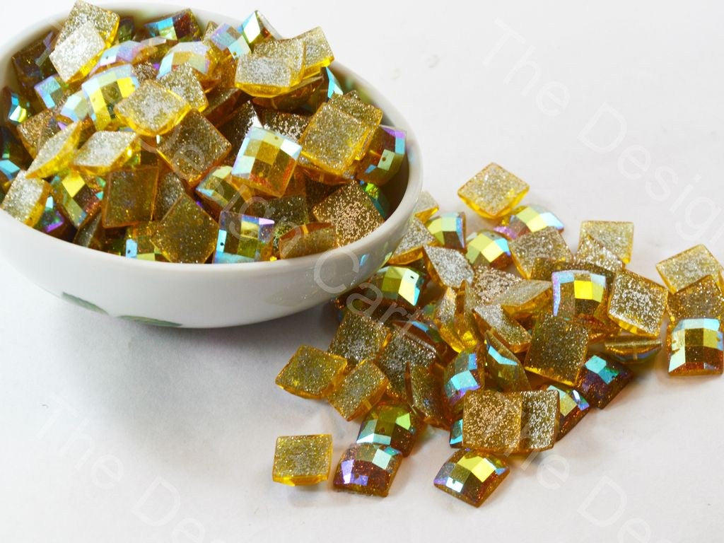 Faceted Rainbow Yellow Square Acrylic Stones | The Design Cart (1496940380194)