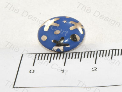 black-starfish-plastic-button