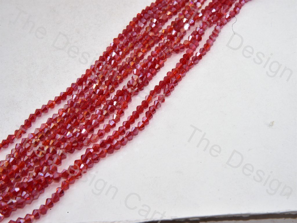 Maroon Transparent Bicone Crystal Beads (399623913506)