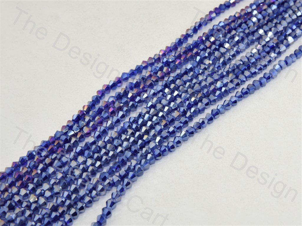 Blue Rainbow Transparent Bicone Crystal Beads (399624011810)