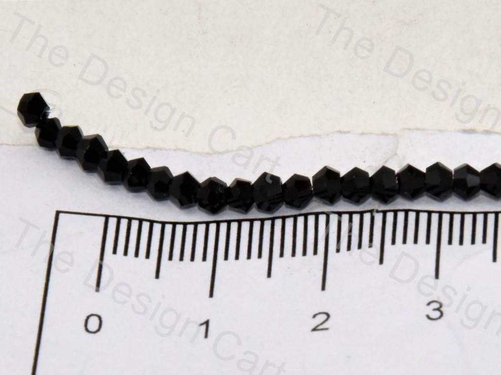 Black Opaque Bicone Crystal Beads - The Design Cart (399624110114)