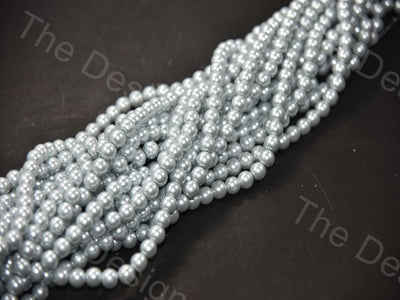 Gray Dyed Glass Pearls (426920837154)