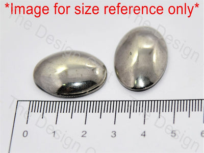 Silver Metallic Oval Glass Stones - The Design Cart (401482383394)