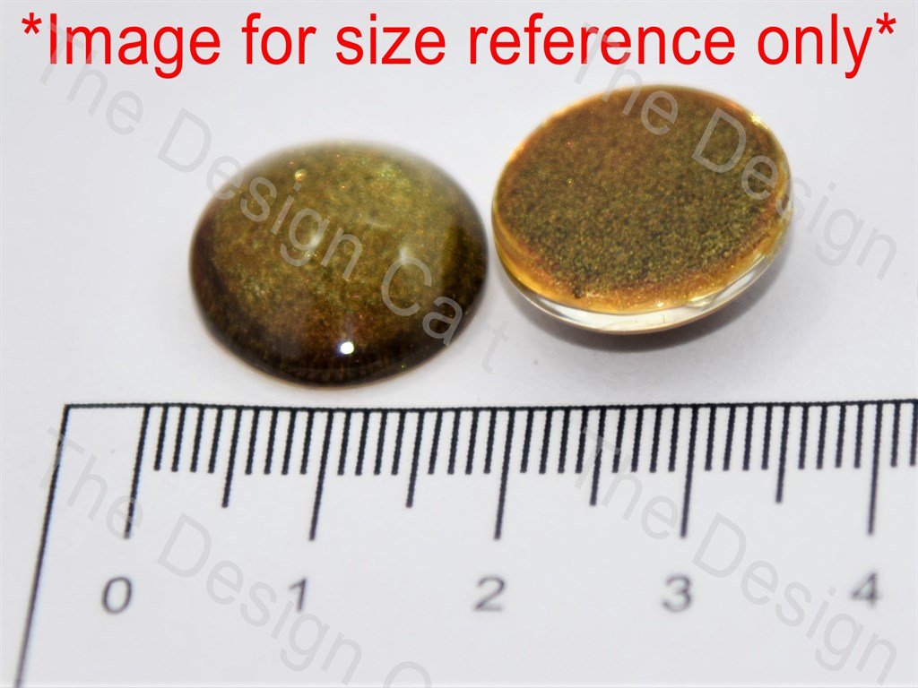 Dark Golden Brown Circular Glass Stones - The Design Cart (401482776610)
