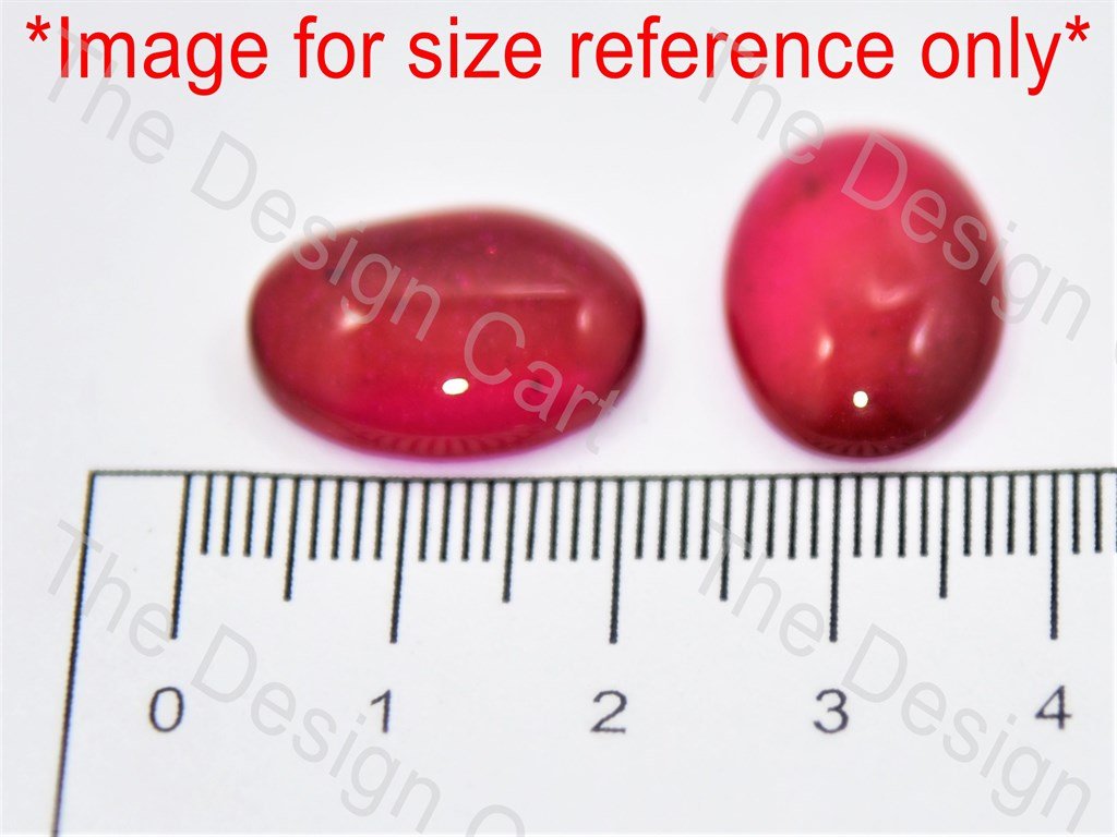 Pink Silver Oval Glass Stones - The Design Cart (401483005986)