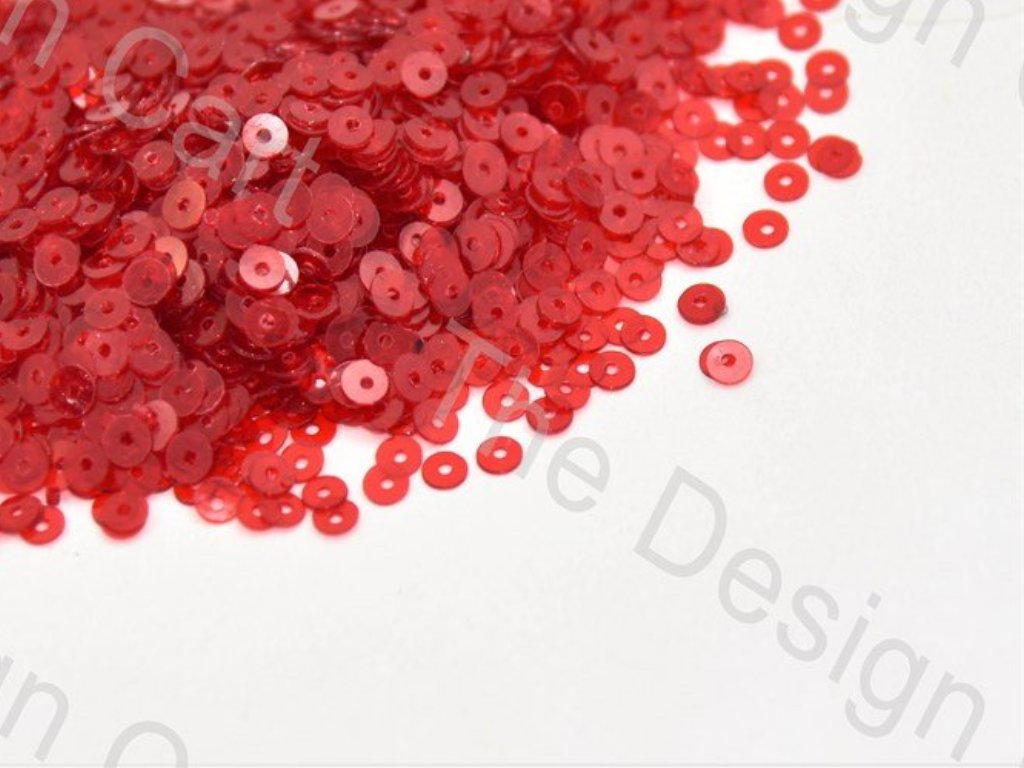 Red Transparent Circular Sequins (417861238818)