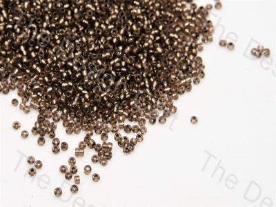 Silverline Smoke Brown Round Seed Beads (432020127778)