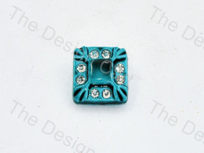 turquoise-stone-crystal-square-button