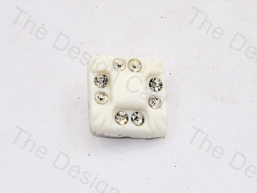 white-stone-crystal-square-button