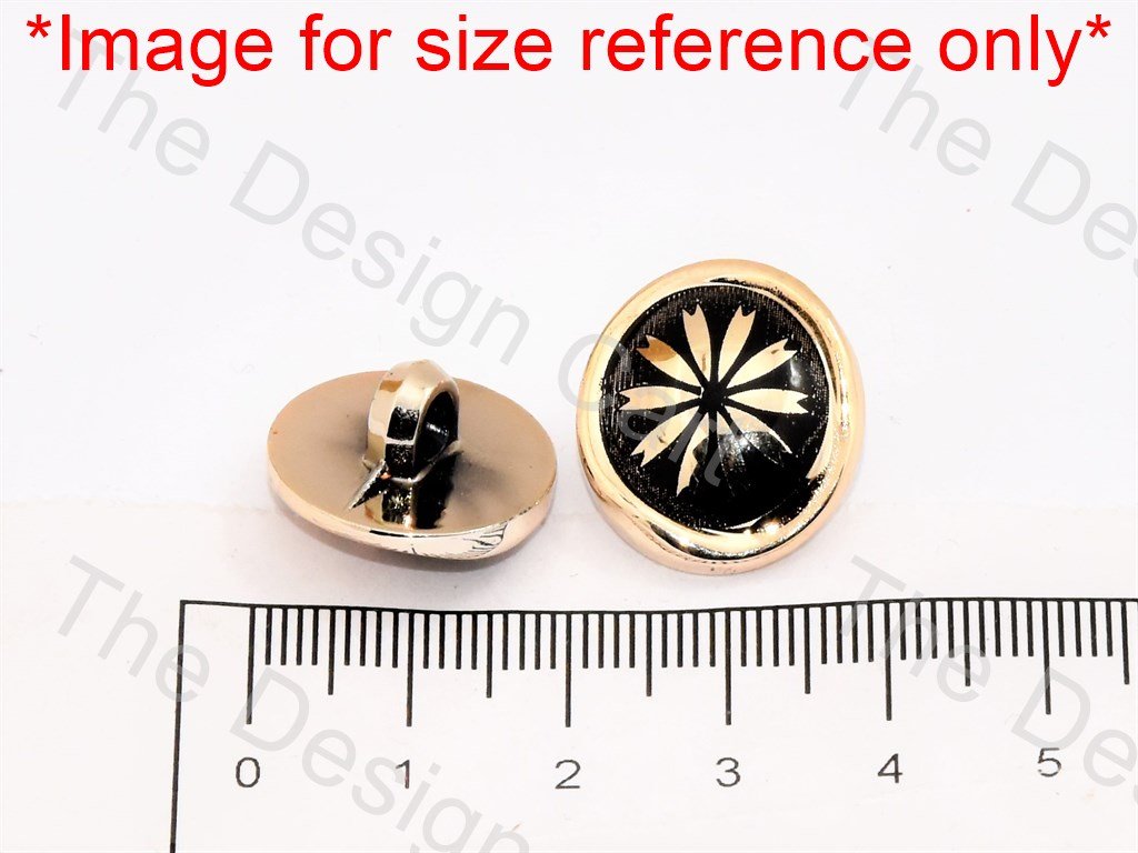 black-golden-flower-uv-acrylic-buttons