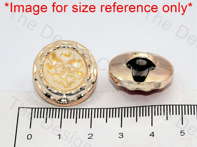 black-white-rose-golden-border-buttons