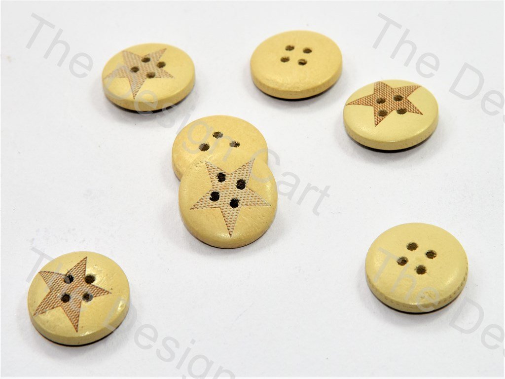 mesh-star-design-peach-wooden-buttons