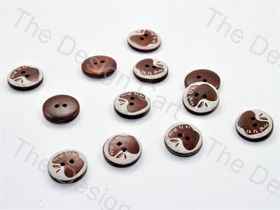 white-brown-apple-print-brown-wooden-buttons