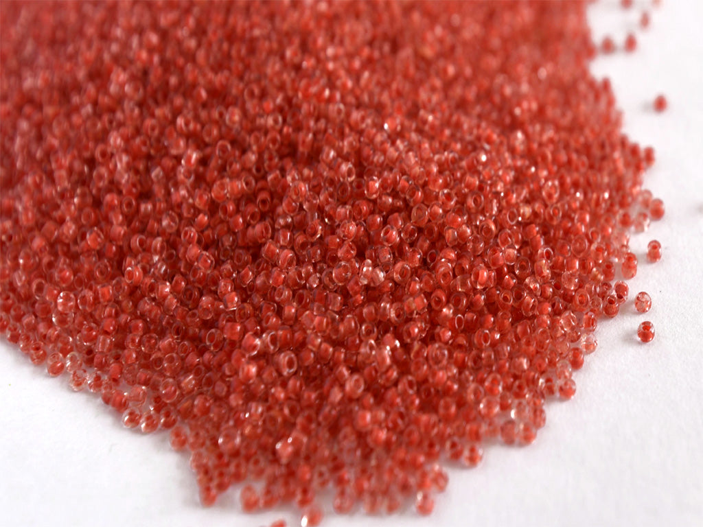 Coral Orange Inside Colour Round Rocailles Seed Beads | The Design Cart (1529881559074)