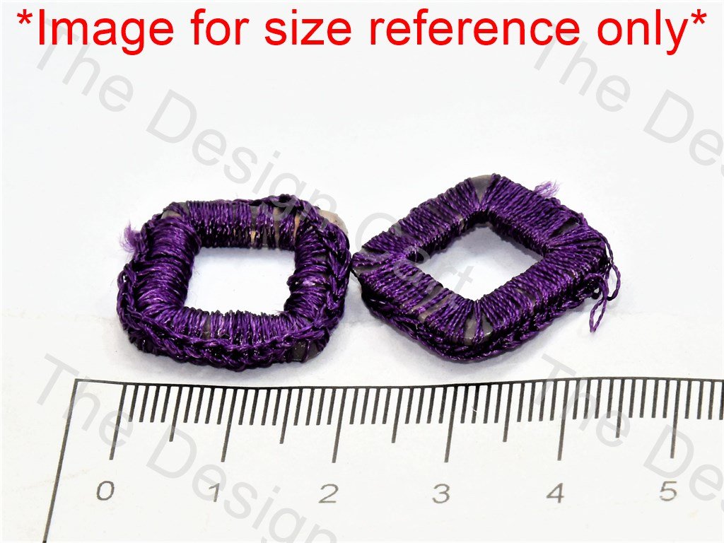 Magenta Small Square Crochet Thread Rings - The Design Cart (538808549410)