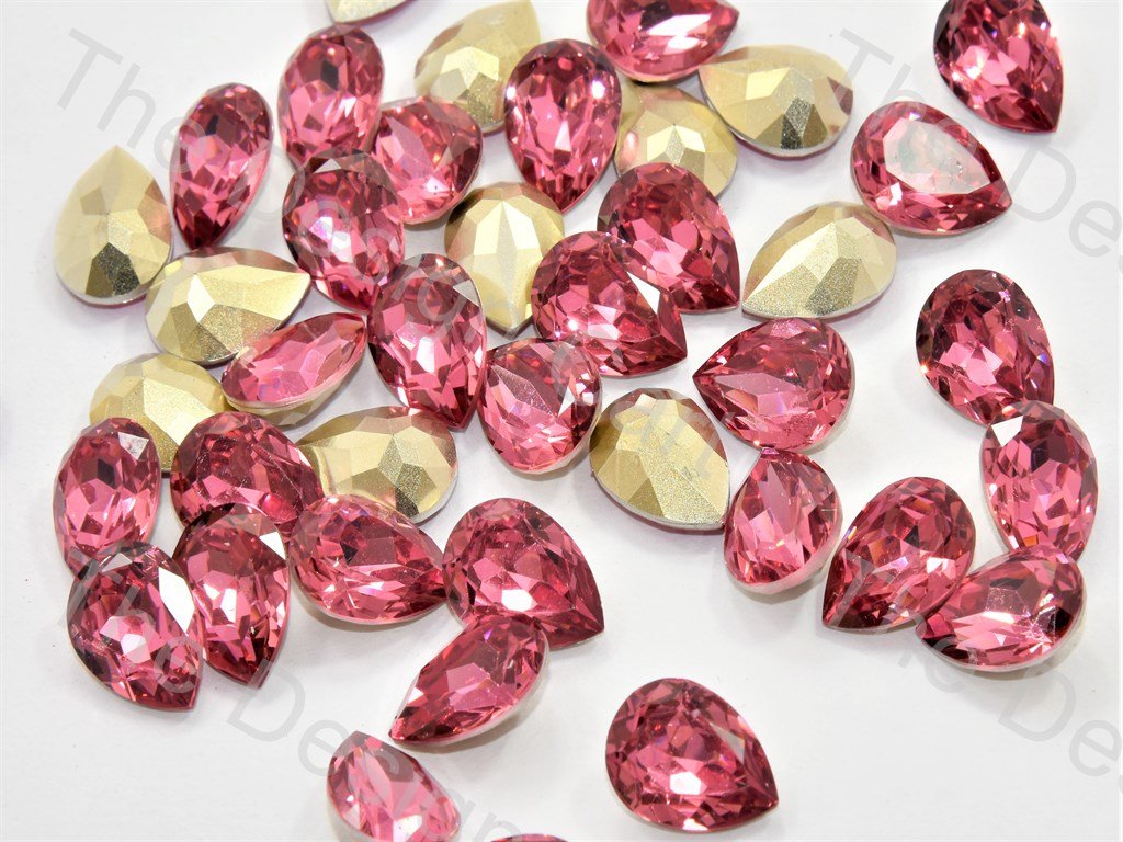 Magenta Drop Shaped Resin Stones (1679262482466)