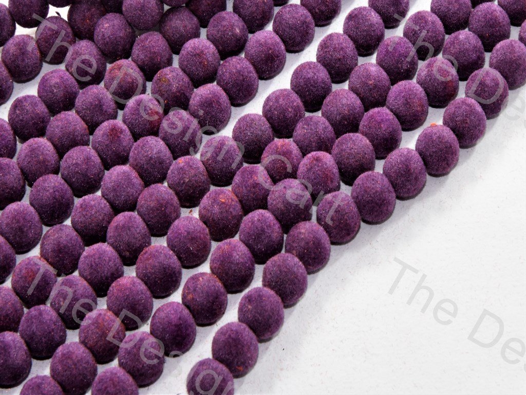 Violet Spherical Velvet Beads (547051962402)