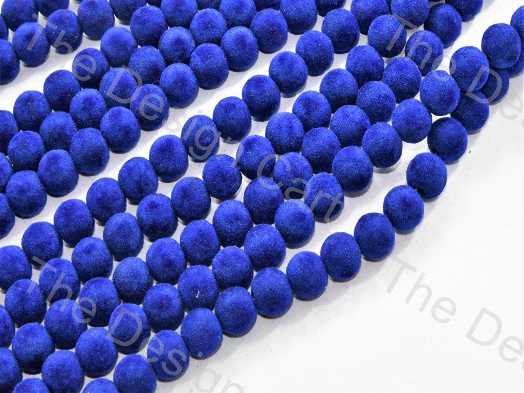 Blue Spherical Velvet Beads (547052126242)