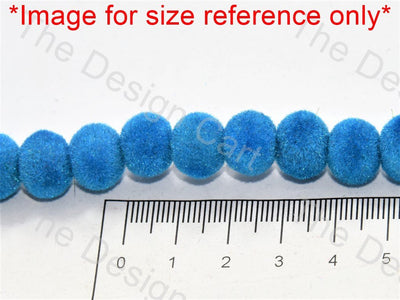 Blue Spherical Velvet Beads - The Design Cart (547052126242)