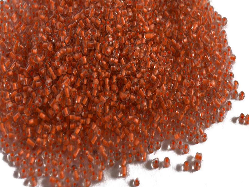 Orange Inside Colour Round Rocailles Seed Beads | The Design Cart (1529881624610)