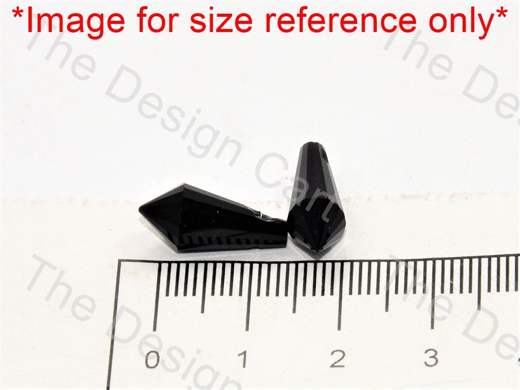Black Rainbow Top Hole Conical Crystal Beads - The Design Cart (552974123042)