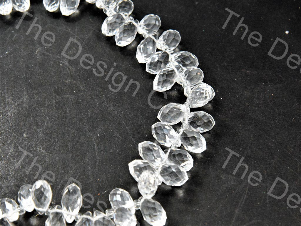 White Transparent Top Hole Drop Crystal Beads (552974483490)